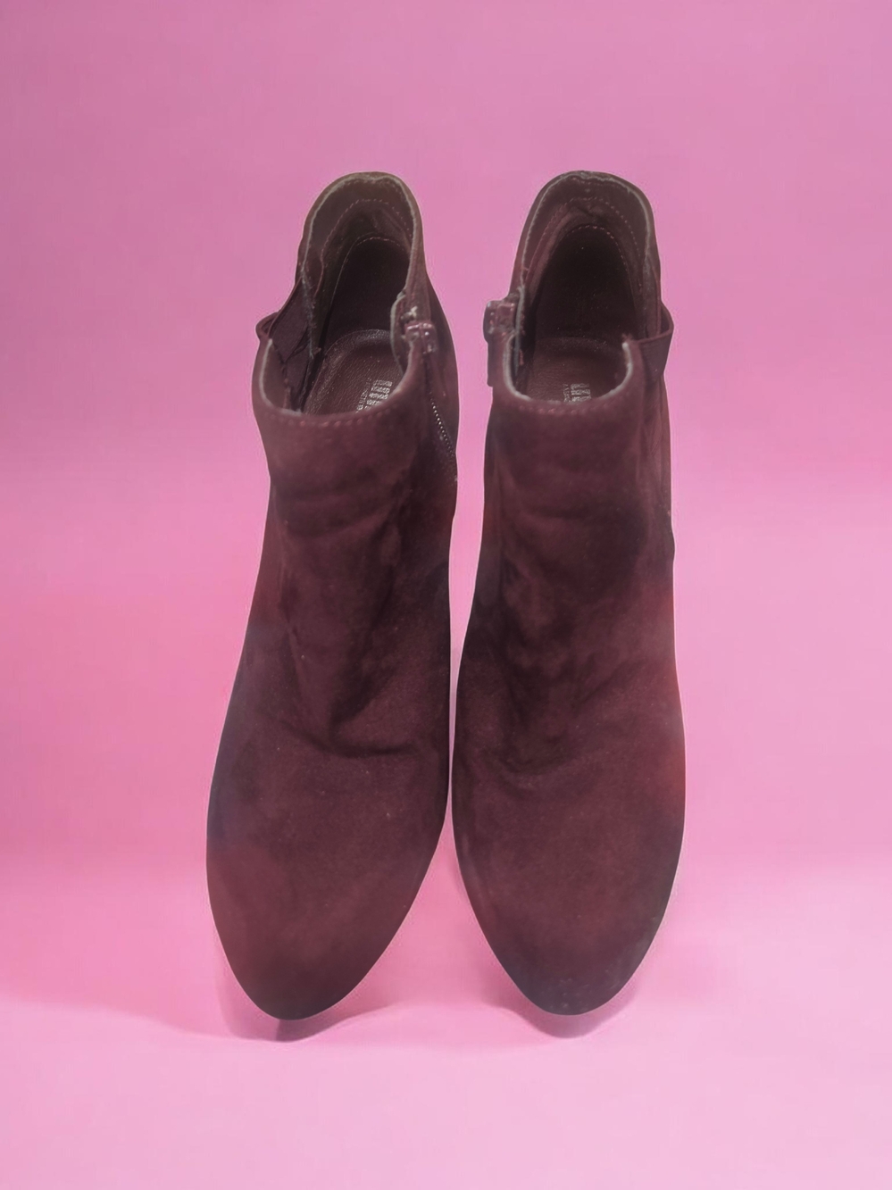 Women's Burgundy Suede Ankle Booties - Stylish Everyday Wear